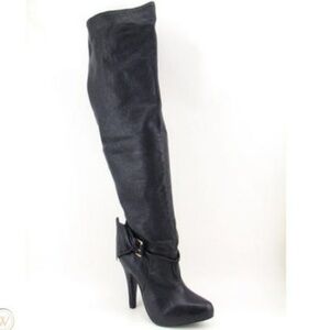 Report Signature Black Knee High Slouchy Boot